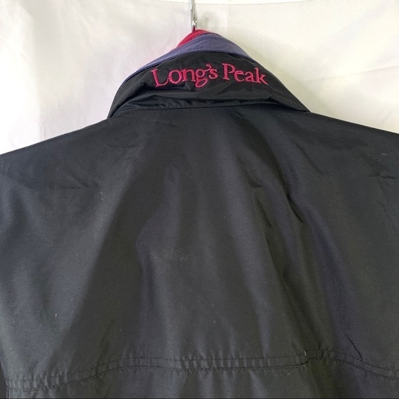 COLUMBIA SPORTWEAR Y2K BLACK JACKET MULTICOLOUR RAIN COAT HOODIE UNISEX MEDIUM - Picture 5 of 15